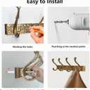 Coat Rack Wall Mount Hooks for HangingVintage Aluminum Thickened Solid Wall Hooks Coat Rack Clothes Rack Hat Rack for Behind The Door Bathroom Living Room Bedroom(1Pc)