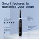 Oral-B Rechargeable Electric Toothbrush, iO5 Limited Deep Clean & Whiten, 5 Cleaning Modes, Visual Pressure Sensor to Protect Gums, Travel Case, 3 Brush Heads, White