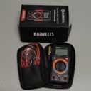 KAIWEETS Digital Multimeter with Case, DC AC Voltmeter, Ohm Volt Amp Test Meter and Continuity Test Diode Voltage Tester for Household Outlet, Automotive Battery Test (Anti-Burn with Double Fuses) (KM100)