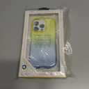 iFace Ombre Clear Case with Grip for iPhone 14 Pro (6.1") [Look in Lolly Series] Shockproof Transparent Gradient Color Protective Cover [Drop Tested] [Wireless Charging Compatible] - Lemon Sapphire