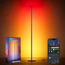 Govee RGBIC Floor Lamp Basic, 1000lm LED Corner Lamp Compatible with SmartThings, Alexa, and Matter, Modern Floor Lamp with Music Sync and 16 Million DIY Colors, Standing Lamp for Bedroom Living Room
