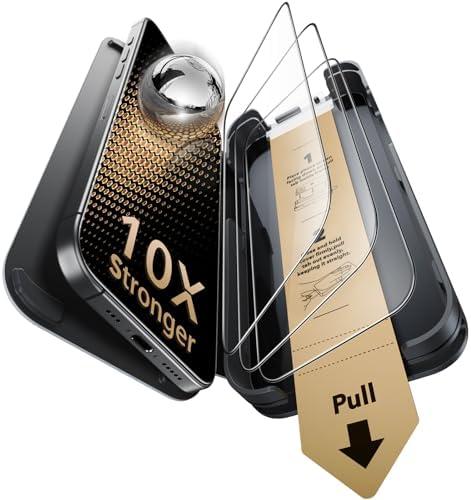 ESR Accessory Glass by Corning™ 2 Pack 9H+ Glass for iPhone 17/iPhone 16 Pro Screen Protector, with AR Anti-Reflective Technology, Military Grade Shatterproof & Durable with UltraFit Tray