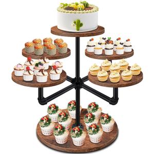 Cupcake Stand, 3 Tier Cupcake Tower Large Cupcake Stand for 50 Cupcakes Wood Cake Stand Tiered Tray Stand Dessert Table Display Set Tiered Cake Stand for Party, Wedding, Birthday
