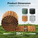 Land Guard Corrugated Garden Edging Border, 12" x 50' Landscape Paver Edging, Tall Landscape Edging, Fence for Garden, Flower Bed, Lawn and Landscape Edging (Rusty)