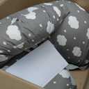 Momcozy Original Nursing Pillow for Breastfeeding-Innovative Safety Guard - Wider Feeding Pillows for More Support for Mom & Baby- Easier Nursing & Hand Free- Fit for All, Removable Cotton Cover (Grey)