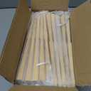 50pcs Fabric Hand Fan Fabric Bamboo Handheld Folded Fan with Organza Bags and Thank you Tags Wedding Party Favors (White)