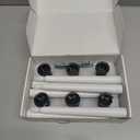 FREEPOWER Set of 6 Flameless Window Taper Candles with 6PCS Black Base, Battery Operated FlickeringTaper Candle with Remote and 4H/6H Timer,for Christmas Home Wedding Decor