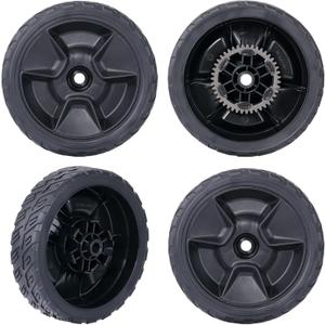 CheeMuii 4 Pack HRN216 Lawn Mower Wheels Kit 2 Rear Wheels Replace for 42710-VR8-N00ZA and 2 Front Wheels Replace for 44710-VR8-N00ZA Compatible with Honda HRN216 Lawn Mower