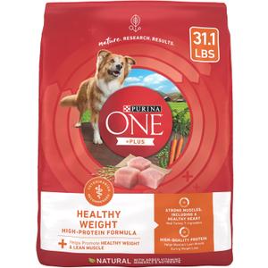 Purina ONE Plus Healthy Weight High-Protein Dog Food Dry Formula - 31.1 lb. Bag. Best By: Jul-2027