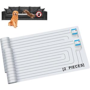 SEERWAY Scat Pet Shock Mat 2 Pieces, Shock Pads for Dogs and Cats Training Indoor, Electric Repellent Mat Keeps Pets Off Couch, Sofa, Countertop, 3 Modes, 2 Pieces Same Size, Battery Operated