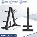 Weight Plate Rack, Weight Tree, Home Gym Storage Stand, Holds 300 lbs