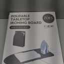 Tabletop Ironing Board, Portable Iron Board with Iron Rest, Foldable Small Ironing Board with Heat Resistant Cover and 100% Cotton Pad, 31.5"x11.8"x7", Grey 