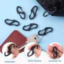 8 x HINZIC 12Pcs Zipper Clip Anti Theft Deterrent, Black Dual Opening Safety Zipper Pull Replacement, Keep The Zip Closed for Backpacks Traveling Camping Suitcases