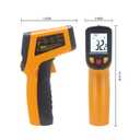 Ketotek Digital Infrared Thermometer Temperature Gun -58F to 1112 F(-50C to 600C) Handheld Non Contact IR Laser Thermometer KT600Y for Cooking Meat Refrigerator Pool Pizza Oven BBQ Food (Orange)