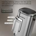 MRBIN Stainless Steel Motion Sensor Tall Bathroom Trash Can with Lid, 5 Gallon Automatic Kitchen Garbage Pail, Electric Covered Silver Metal Waste Basket for Bedroom, Rv, Restroom, Eclipse Grey