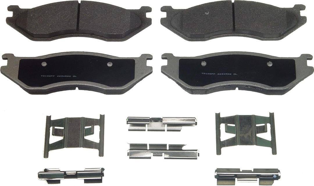 Wagner ThermoQuiet MX966B Front Disc Brake Pad Set Semi-Metallic for Dodge Ram 1500