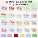 CSH 60 Pcs Thank You Cards Bulk (20 Floral Designs, 3 Pcs in Each) with 60 Colorful Envelopes, 3.85x5.35 Inches, Assorted Blank Greeting Cards Folded for All Occasions
