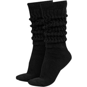 MDR Distributors MDRE Women’s Extra Long & Heavy Slouch Socks – 100% Cotton, Made in USA, One Size Fits Most (Size 9–11)