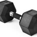 Yes4All Rubber Grip Encased Hex Dumbbell  Hand Weights With Anti-Slip 5-50 LBS Single (H. 40 Pounds)