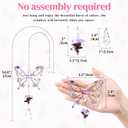 Funnli 60th Birthday Gifts for Women Crystal Suncatcher, 60th Birthday Decorations for Woman, 60 Year Old Bday Gift for Friends Sister Mom Grandma Window Hangings Home Decoration