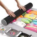 The Original Newverest Jigsaw Puzzle Mat Roll Up, Silver, 46 x 26 Portable Keeper Up to 1500 Pieces with Non-Slip Rubber Bottom & Smooth Top + 3 Puzzle Sorting Trays & Travel-Friendly Storage Bag