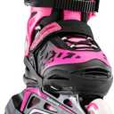 Bladerunner by Rollerblade Phoenix Flash Kid's Adjustable Fitness Inline Skate, Black/Pink 5-8