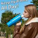 Tumbler Adapter for Stanley, Lid Adapter Compatible with Flavor Cartridges, Fits Stanley Quencher 30oz & 20oz H2.0 FlowState Tumblers, Leak Proof Lid Replacement (Azure)