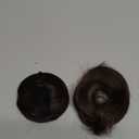 CJL HAIR 2PCs Small Cute Messy Bun Hair Piece for Thin Hair Women Mini Synthetic Curly Bun Scrunchies Updo Hairpieces Dark Chocolate