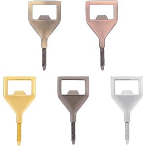 UNICRAFTALE 5Pcs 5 Colors Zinc Alloy Red Wine Beer Bottle Corkscrew Opener Handle Accessories Metal Bottle Opener Inserts Kit Threaded Beer Opener Hardware for Party DIY Handmade Project Craft