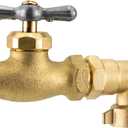 RecPro 90 Degree Water Faucet - Provides Extra Outside Water Source by Connecting to Your RV's Fresh Water Inlet. Brass Construction