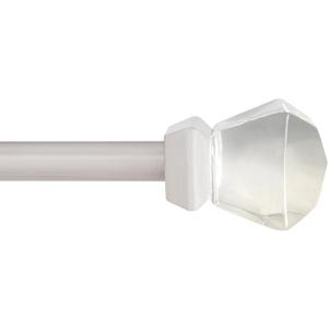 Kenney KN75662 Walton Acrylic Square End Standard Decorative Window Curtain Rod, 28-48" Adjustable Length, Brushed Nickel Finish, 5/8" Diameter Steel Tube Kenney KN75662 Walton Acrylic Square End Standard Decorative Window Curtain Rod, 28-48" Adjustable Length, Brushed Nickel Finish, 5/8" Diameter Steel Tube