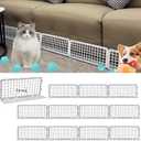 12 PCS Under Couch Blocker for Furniture Bed Couch Stop Small Item Toys from Getting Under The Sofa, Plastic Under Bed Blocker for Pets Dogs Cats-White