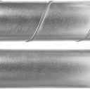 4" Inch Round Spiral Air Duct, Adjustable 12" to 22" Inch Long Telescopic Duct, Straight Rigid Galvanized Steel Dryer Vent Hose Extension, Warm Air Exhaust Threaded Metal Duct