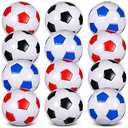 Libima 12 Pcs Soccer Ball with Pump Official Size 3/4/5 Soccer Ball Bulk for Child Adult School Sport Training Practice Back to School(Size 4,Red, Blue, Black)