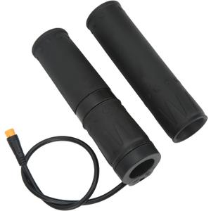 Electric Throttle Grip, Pack of 2 Black Electric Throttle Grip Rubber Split Half Rotation with Joint Throttle for Repair Modified Part