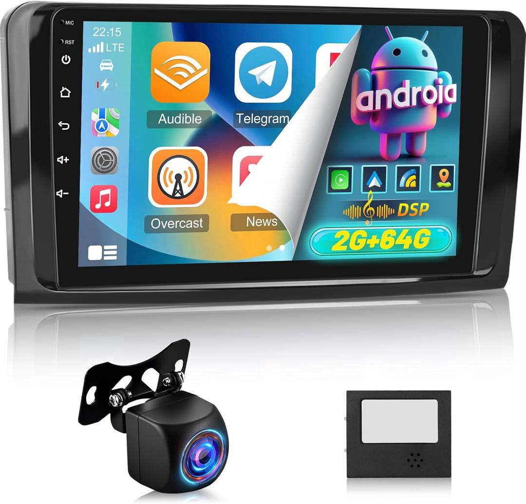 NHOPEEW 2+64G for Mercedes Benz GL ML Class W164 X164 ML350 ML500 GL350 GL450 2005-2011 Android Stereo - 9 inch Touchscreen DSP Audio - Wireless Carplay and Android Auto, WiFi, GPS + Rearview Camera