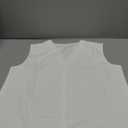 Vince Camuto Women's Sleeveless V-Neck Rumple Blouse White Medium