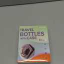 Travel Bottles with Case, 4x2oz TSA Approved, Leak-Proof, Press to Unlock, Compact & Portable Travel Toiletries (Black)