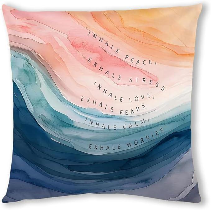 Mental Health Throw Pillow Cover (18x18 Inch)