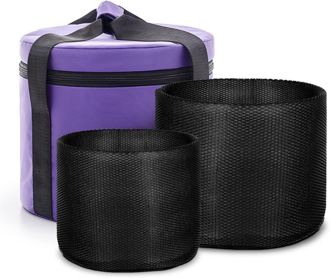 Purple Color Canvas Carrying Bag With 2 Inserts 12 Inch Crystal Singing Bowl Case