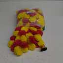 Marubhumi 5-PC Artificial Marigold Flower Garland 4.5 Feet Long Strands with Bells | Yellow & Red | Diwali, Wedding, Home & Christmas Décor