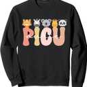 Cute PICU Nurse Pediatric Intensive Care Unit Sweatshirt M