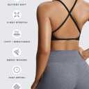 Aoxjox Women's Workout Sports Bras Fitness Metamorph Sienna Twist Bra Yoga Crop Tank (Black, M)