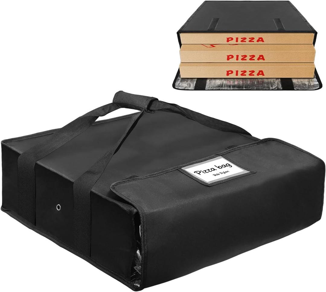 Grekos Large Pizza Food Delivery Bag,Pizza Carrier Insulated Bags Large,20" x 20" x 6" Insulated Pizza Delivery Bag For Carry Hot,Pizza Pack Insulation,pizza bags for delivery, Insulated Pizza Bags