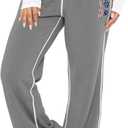 DISCIPBUSH Track Pants Women Sweatpants Lounge Pants (Gray, XL)