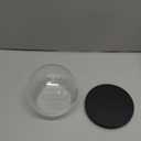 M METERXITY Cloche Glass Dome, D4.7In Ball Jar with Wooden Base for DIY Snow Globes/Small Plants/Flowers/Candles/Models/Souvenirs, Glass Display Case [Black]