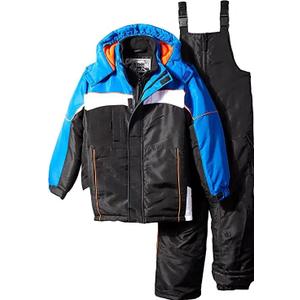 Rothschild Boys' Ski Jacket and Snowbib Snowsuit Set (5/6, Vestee Black)