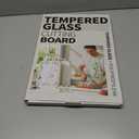 2-in-1Tempered Glass Cutting Board for Kitchen Standable Tempered Glass for Kitchen Counter + Food-Grade PP | Built-in Knife Sharpener & Anti-Spill Groove | Non-Slip, Easy to Clean 1712