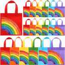 Coume 48 Sets Valentines Gifts Bags for Students Inspirational Rainbows Party Favor Bag for Primary School Student Sunday School Gift Goodie Employee Coworker Office Classroom Kindergarten (Rainbow)