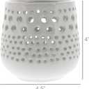 HomArt 9766-6 Lanai Hurricane Votive Holder, 4.5-inch Length, Ceramic, Shiny White